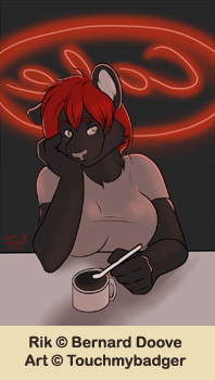 Rik tries to wake up with coffee