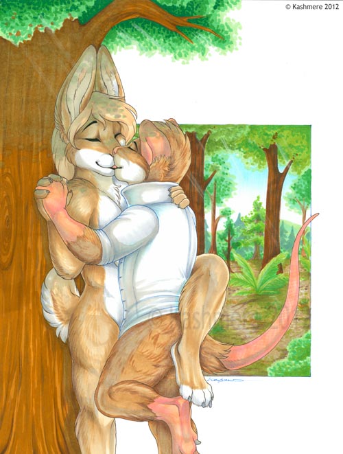 Madeline and Penny kissing