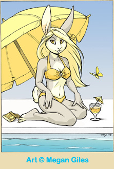 Madeline by the pool
