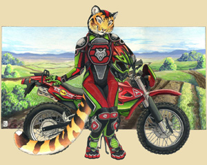 Shamara and hir motorbike